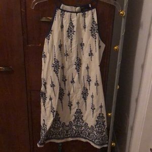blue and white summer dress